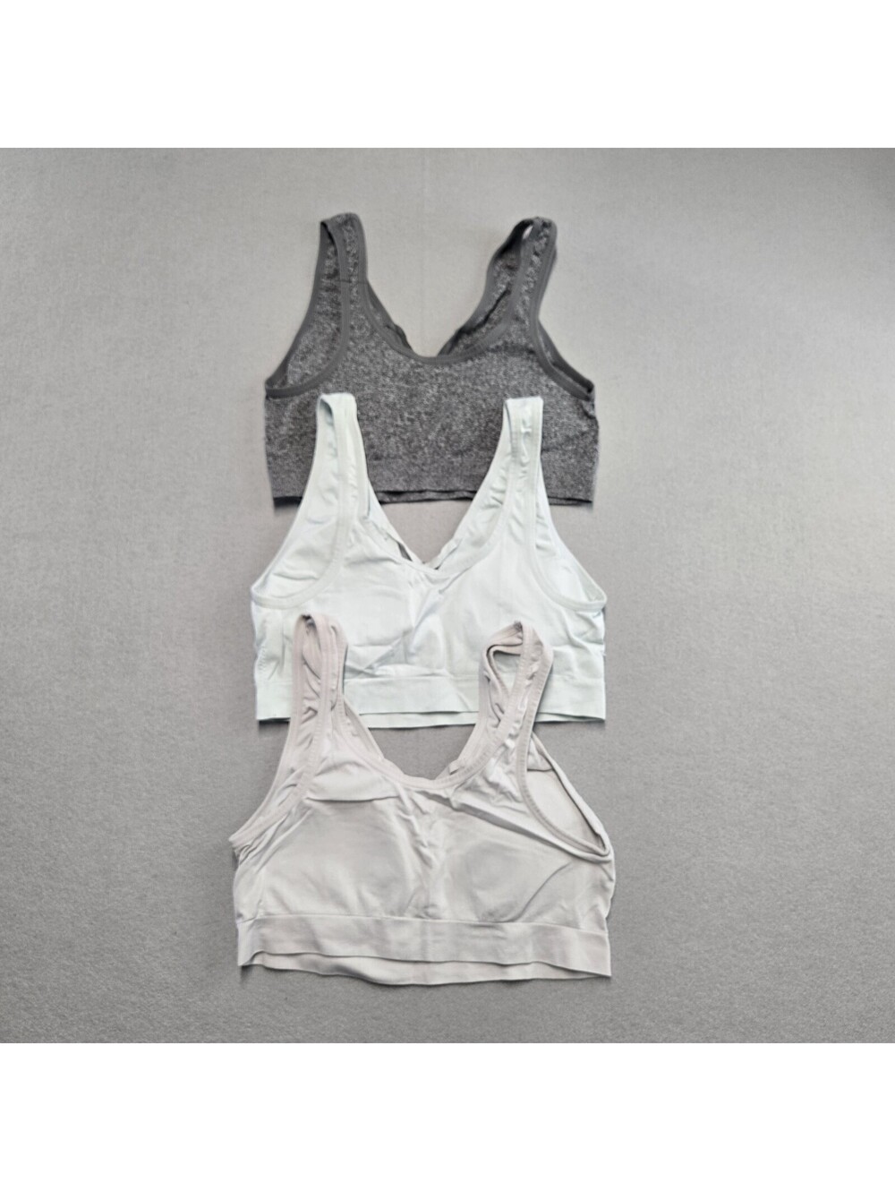 bebe 3-Pack V-Neck Sports Bras Womens Plus 1X Multi Nylon NWOT